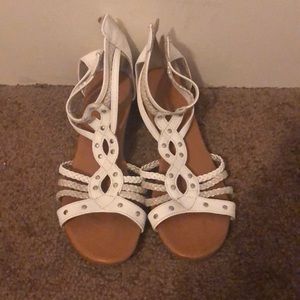 White sandals